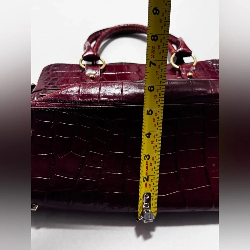 Modalu ‘Pippa’ Original Size Handbag in Reddish Brown Croc